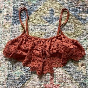 💖 3 for $35 Victoria's Secret Burnt Orange Lace Bralette